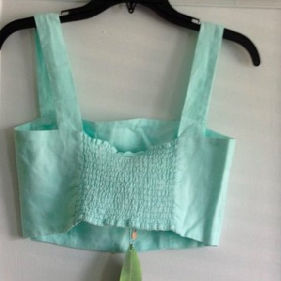 FARM Rio Linen Wide Strap Crop Top - Picture 5 of 7